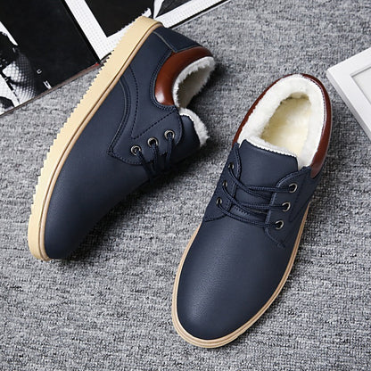 Winter Men's Shoes Cotton Shoes Men's Casual Shoes Men's Plus Velvet Thickening