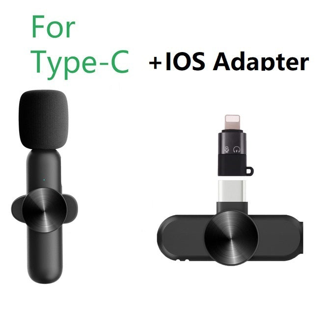 Micrófono Lavalier con cancelación de ruido 2.4G 1 a 2