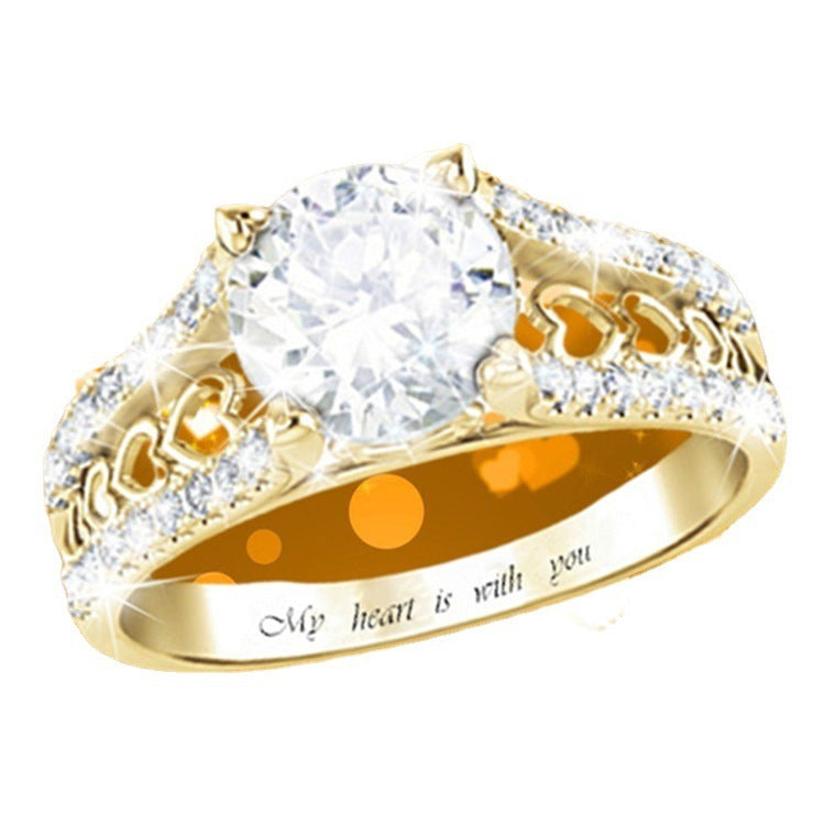 Love couple Diamond Gold Popular Rings