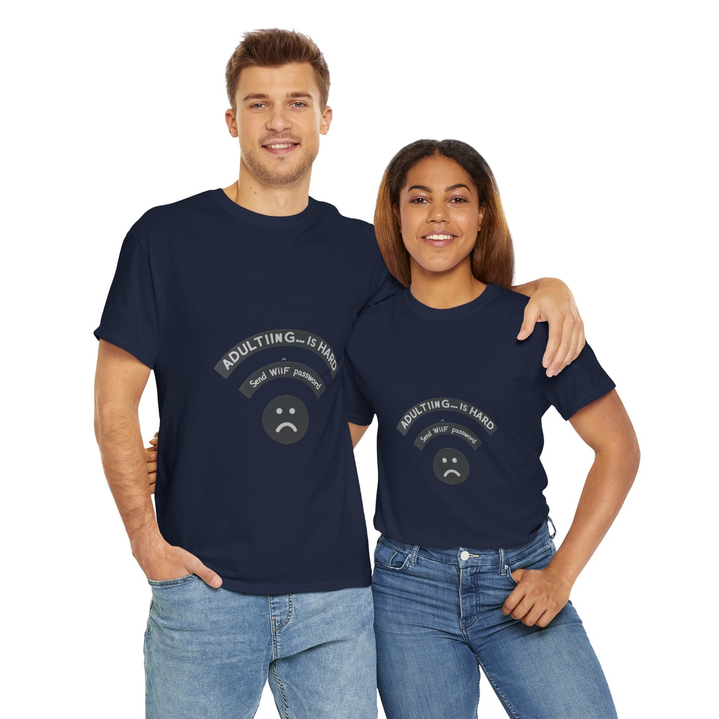 Adultar no es fácil unisex camiseta de algodón pesado