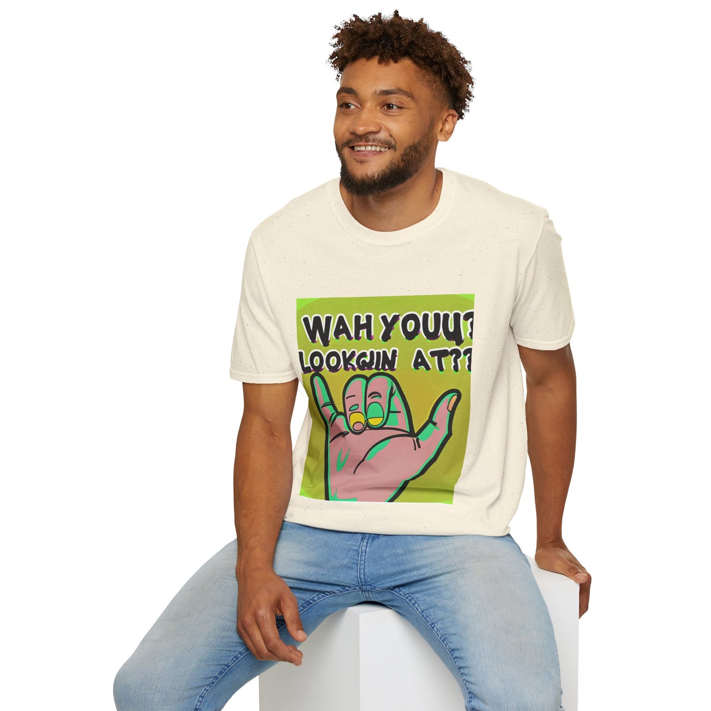 Wah Yuh mirando la camiseta unisex Softstyle