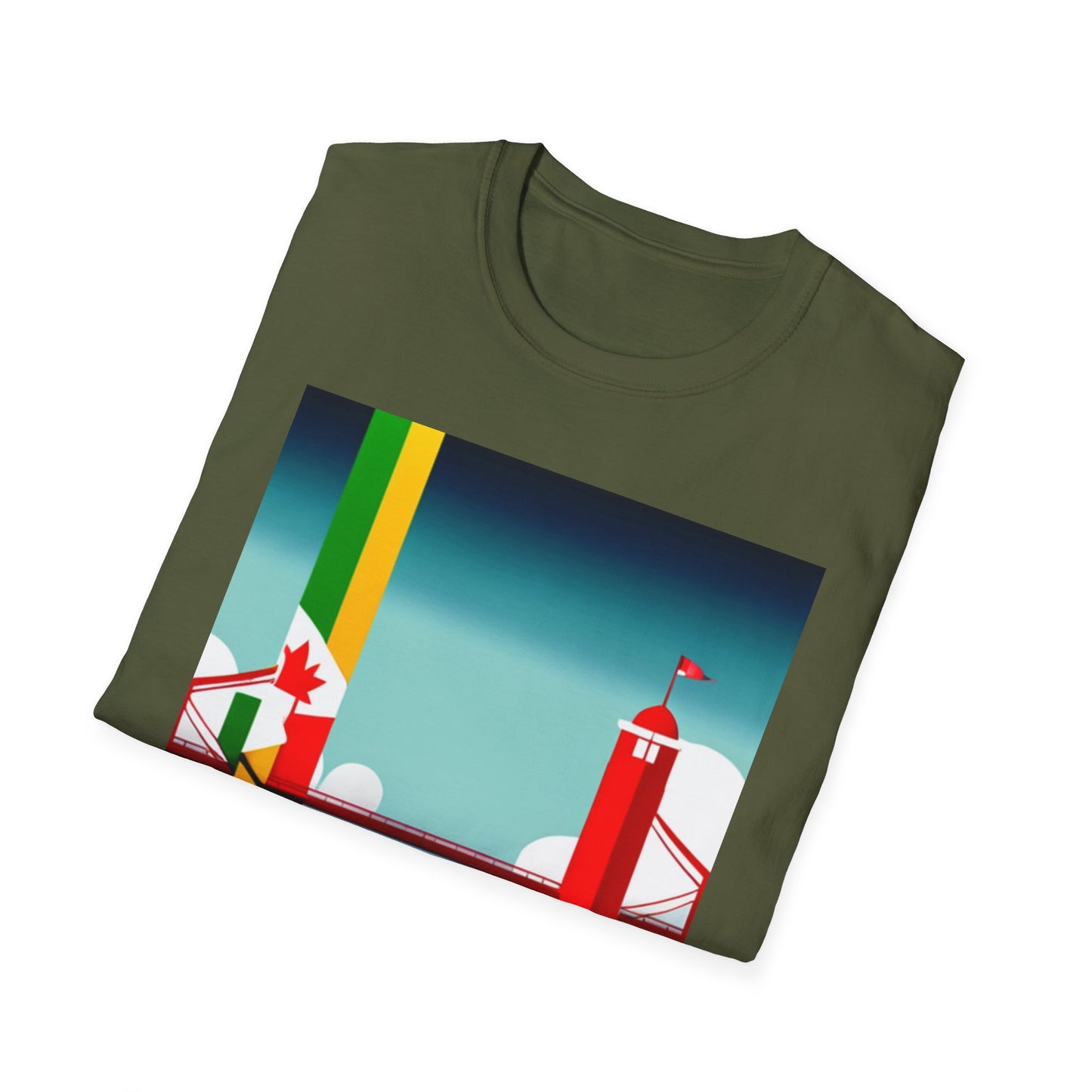 Jamaica Canada Split Flag T-Shirt | Dual Heritage Tee