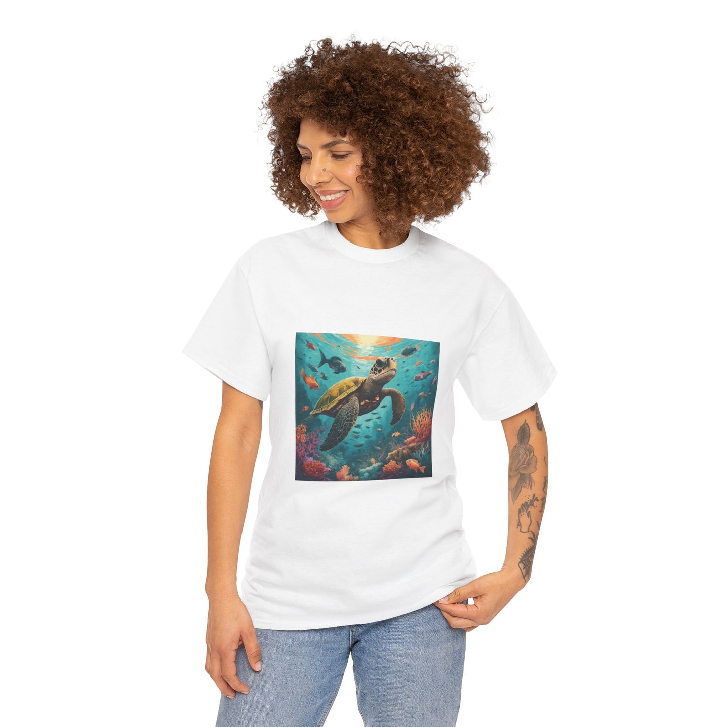 Camiseta con gráfico de tortuga Reef Rider