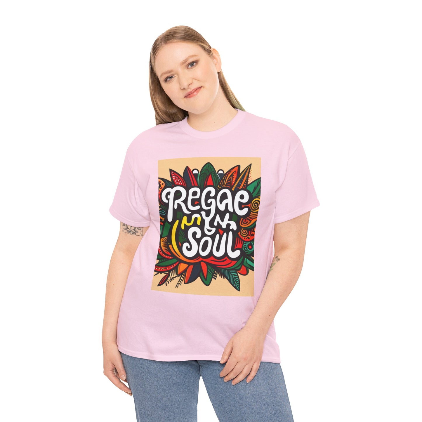 Reggae inna Yuh Soul Unisex Heavy Cotton Tee