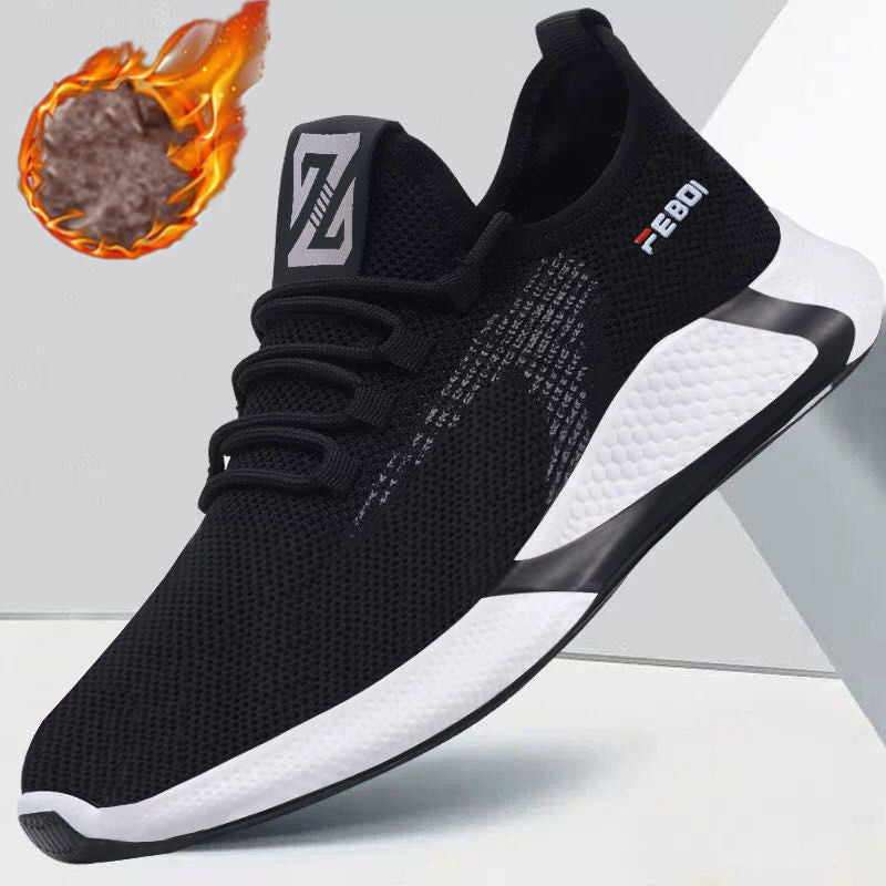 Men's Breathable Casual Shoes Plus Velvet Autumn Winter Sports Sneakers
