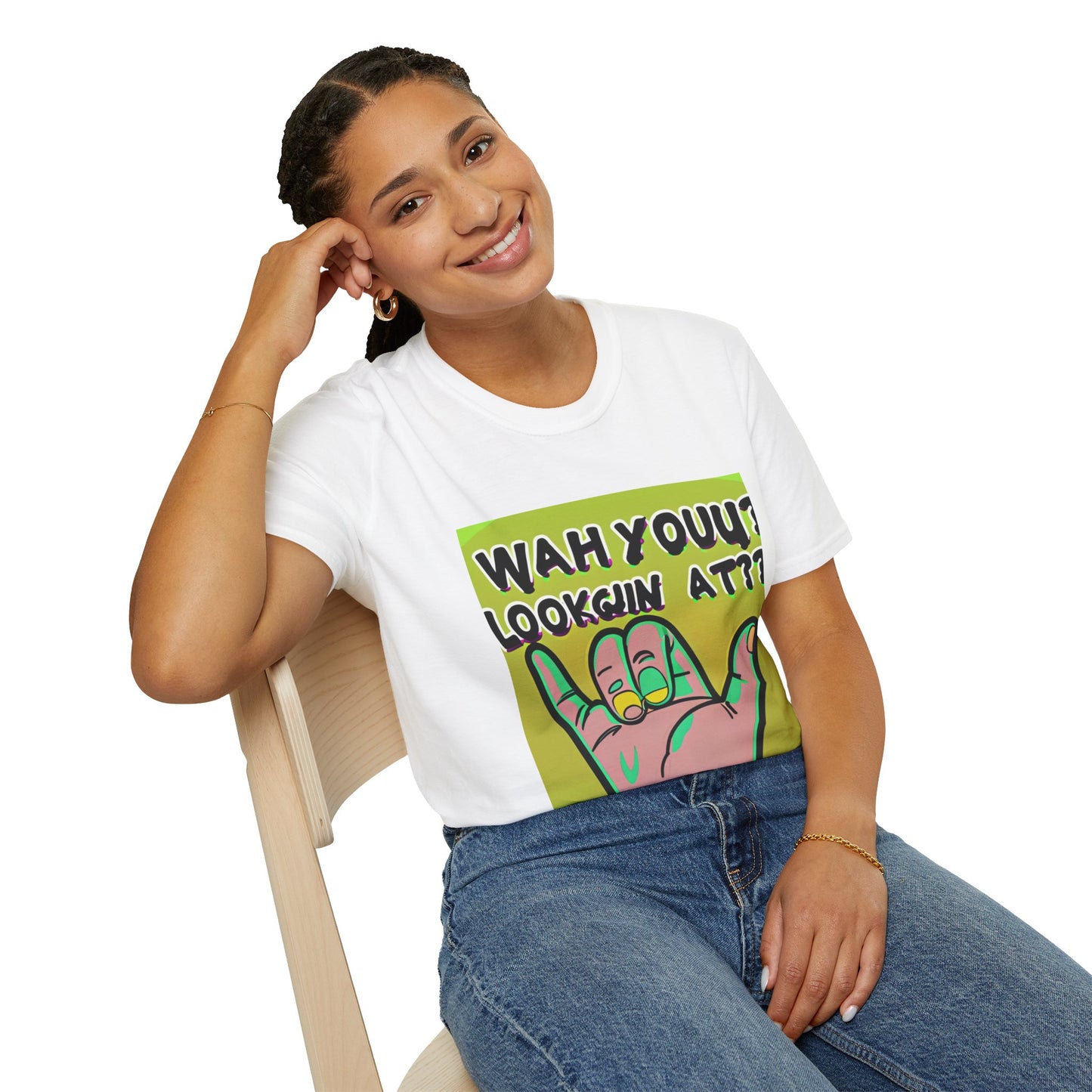 Wah Yuh Lookin At Unisex Softstyle T-Shirt