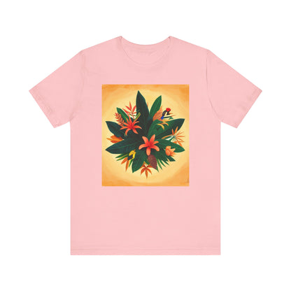 Jamaican flowers Unisex Jersey Short Sleeve Tee