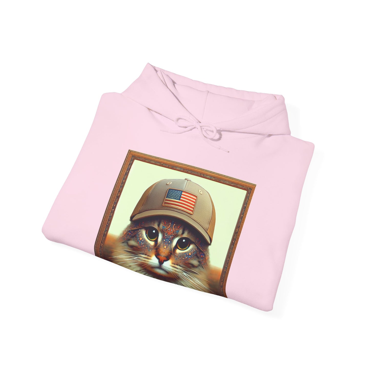 Cat in Cap USA Hoodie Sweatshirt