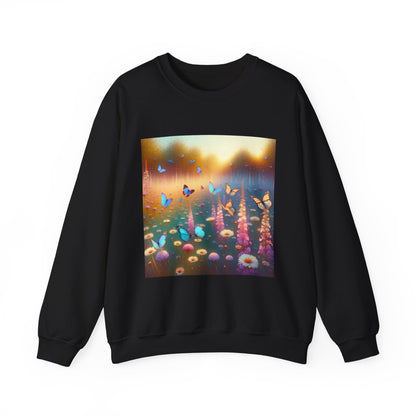 Impressionist Butterfly Sanctuary Crewneck Sweatshirt hoodie