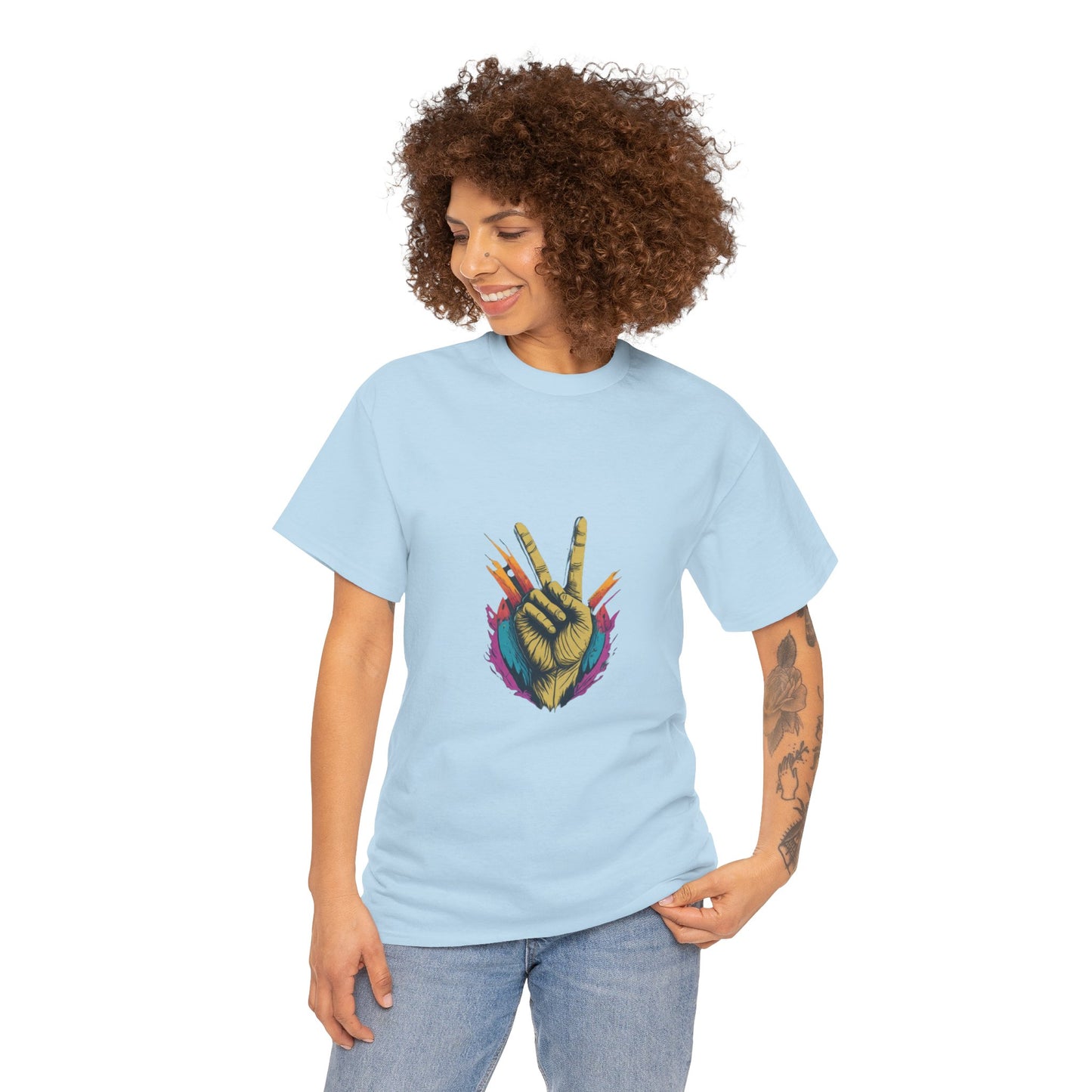 two fingers Unisex Heavy Cotton Tee