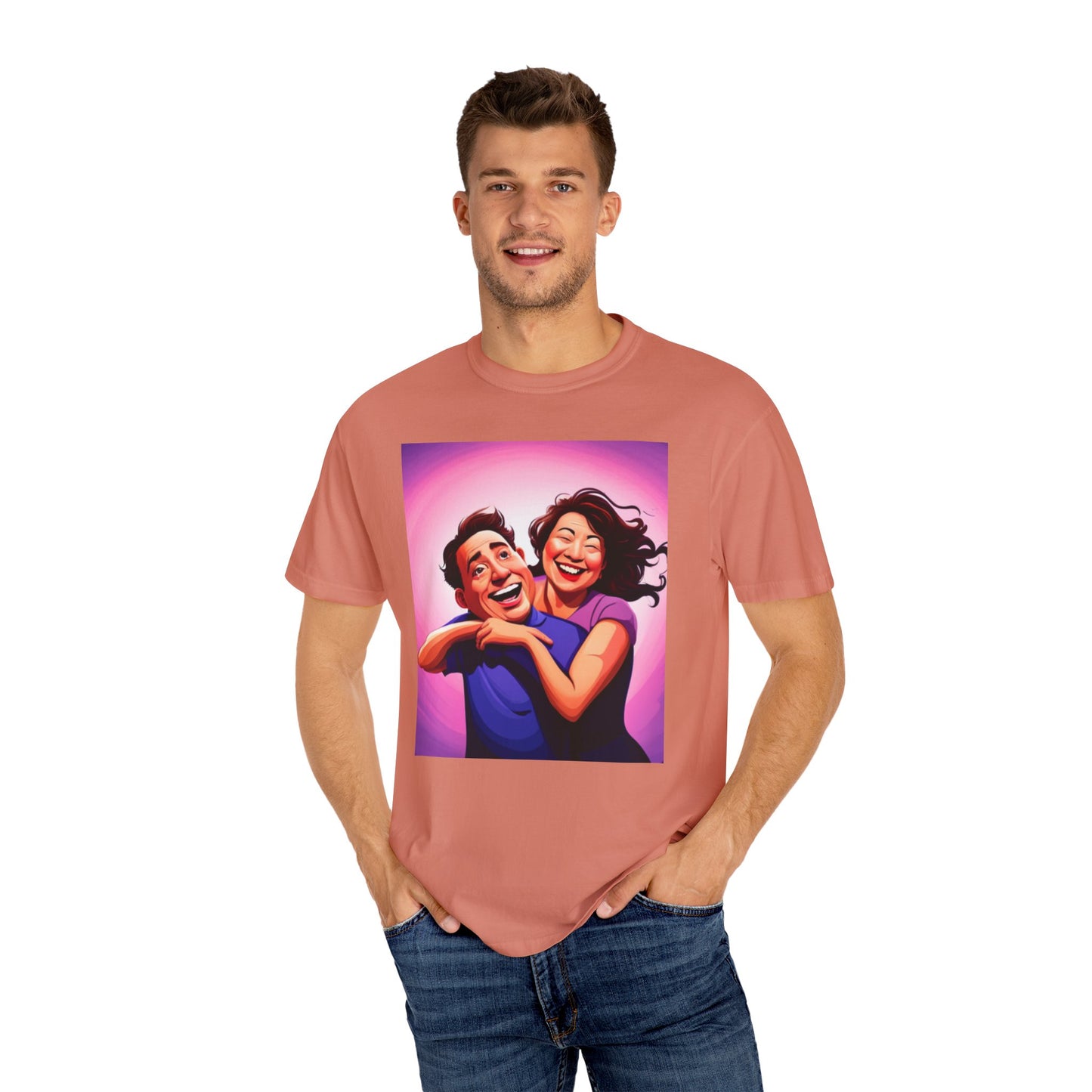 Camiseta unisex teñida en prenda