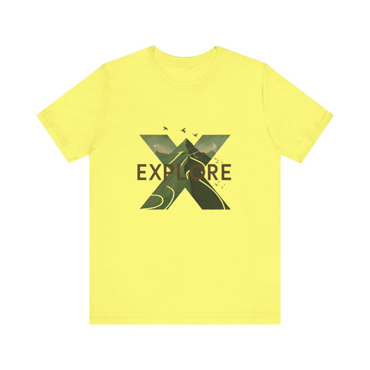 Explorar camiseta de manga corta de jersey unisex