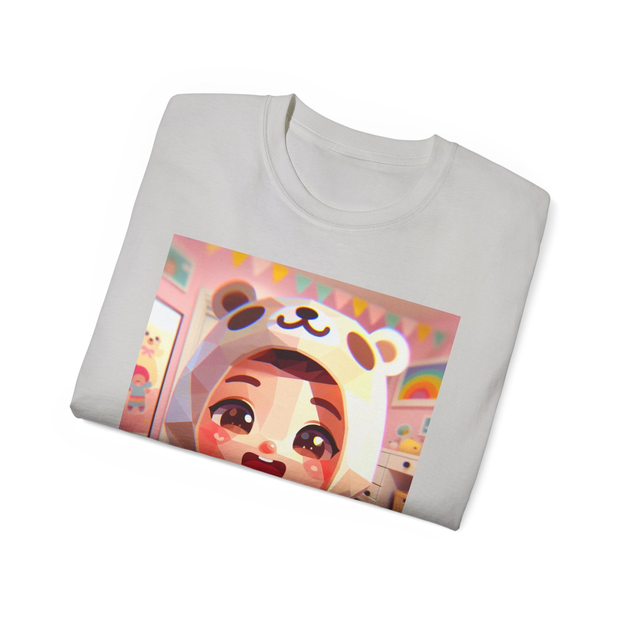 Cute Cartoon Animal Tee, Cozy Unisex T-Shirt for Kids, Gift for Animal Lovers, Birthday, Casual Style, Fun Wear