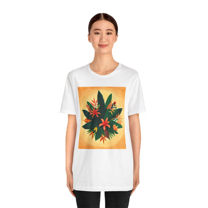 Jamaican flowers Unisex Jersey Short Sleeve Tee