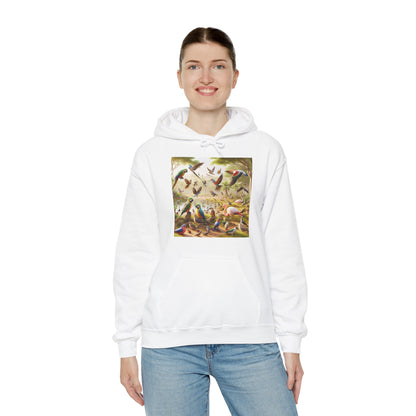 Unisex Hooded Sweatshirt - Birds of a Feather Flock Together Design hoodie