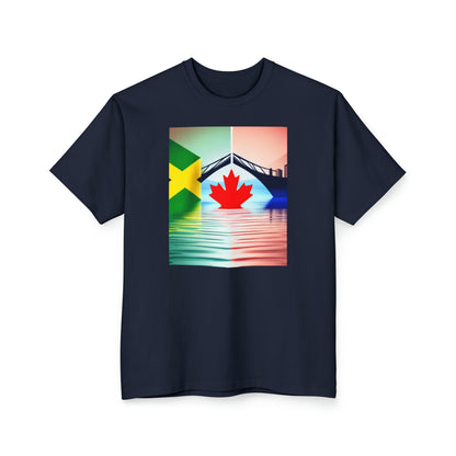 Jamaican-Canadian Split design Unisex Tall T-Shirt