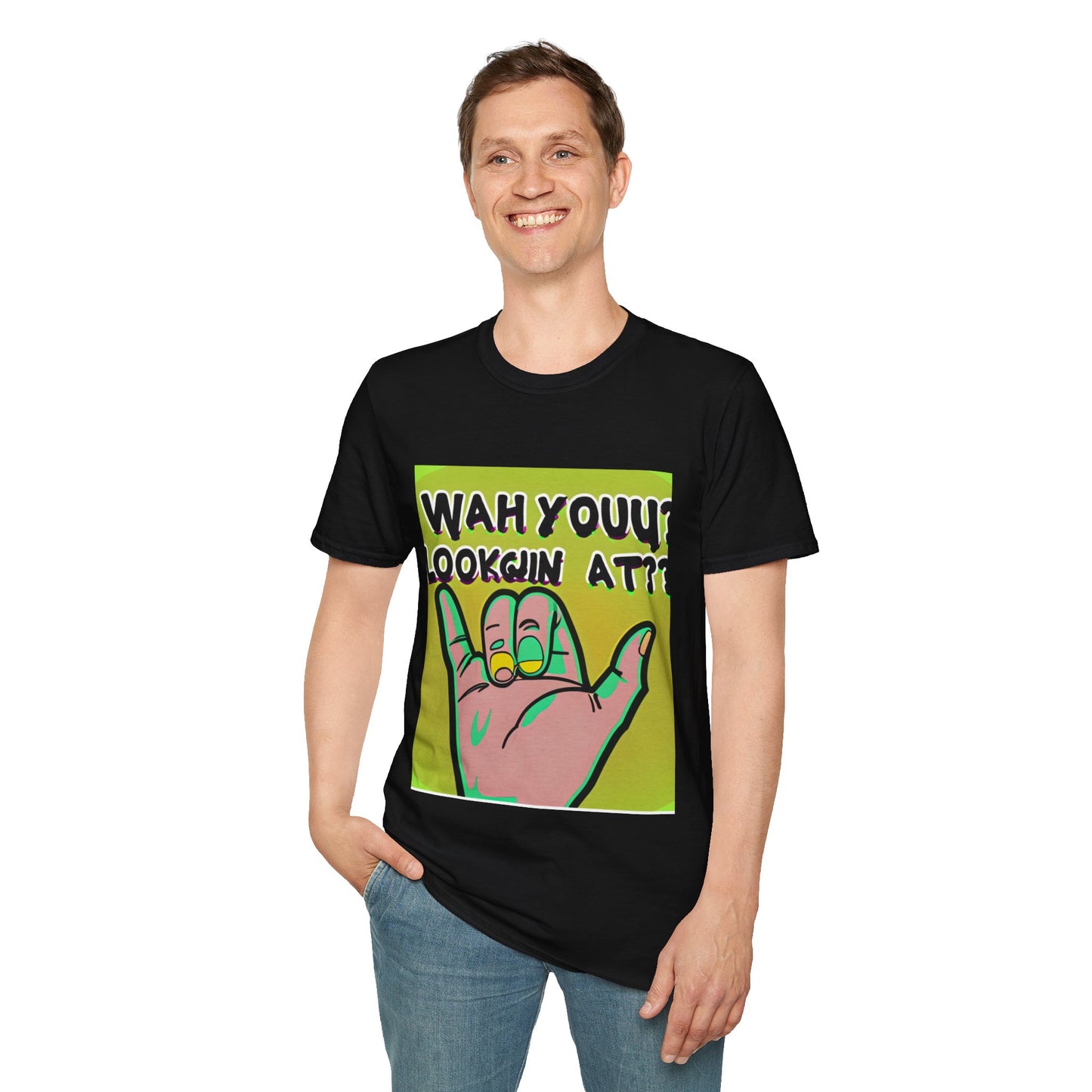 Wah Yuh Lookin At Unisex Softstyle T-Shirt