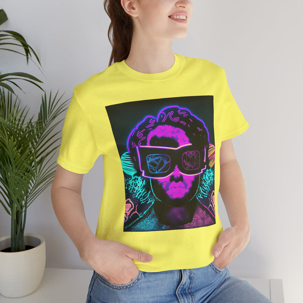 Camiseta de manga corta de jersey unisex que brilla en la oscuridad