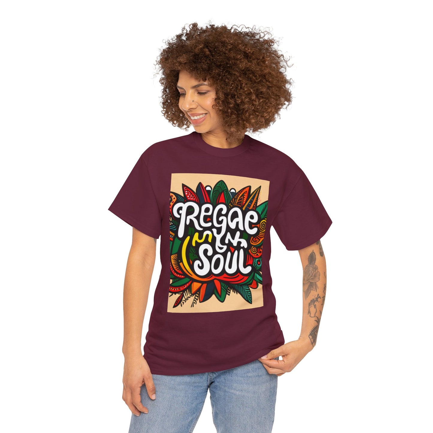 Reggae inna Yuh Soul Unisex Heavy Cotton Tee