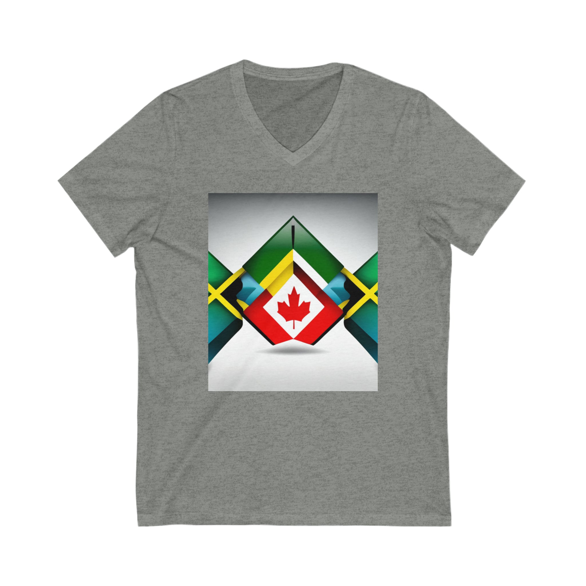 Bridging the Gap: Jamaican in Canada V-Neck Tee