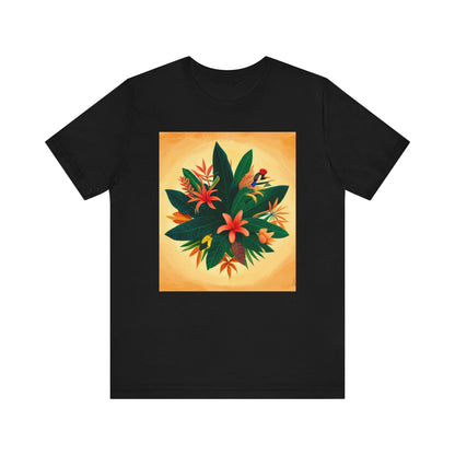 Jamaican flowers Unisex Jersey Short Sleeve Tee