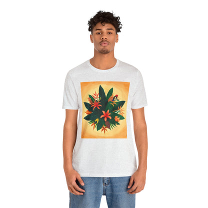 Jamaican flowers Unisex Jersey Short Sleeve Tee