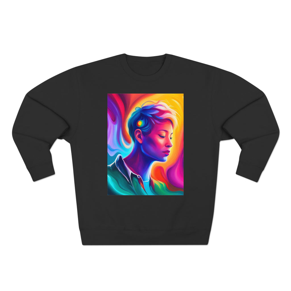 Sudadera holgada con cuello redondo