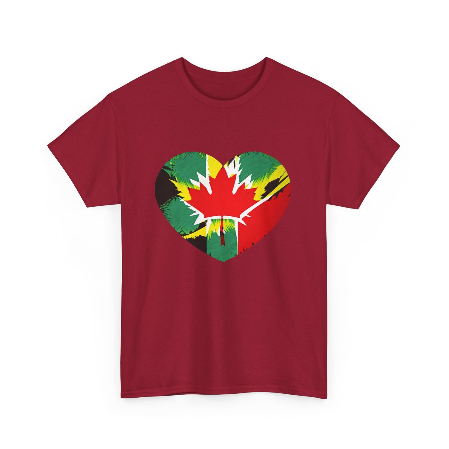 Orgullo jamaicano-canadiense: camiseta unisex de algodón pesado