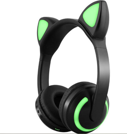 Wireless Cat Ear Headphones with Noise Reduction & LED Light