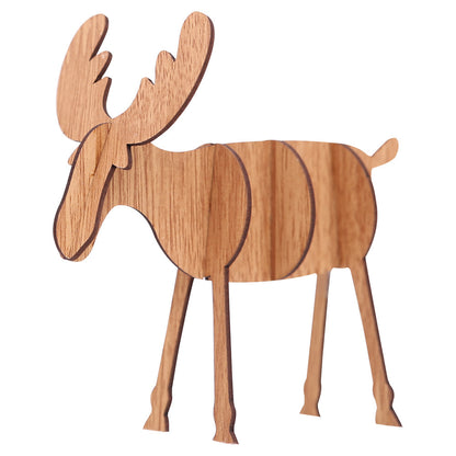 Wooden crafts Christmas elk ornaments