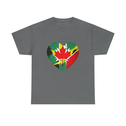 Orgullo jamaicano-canadiense: camiseta unisex de algodón pesado