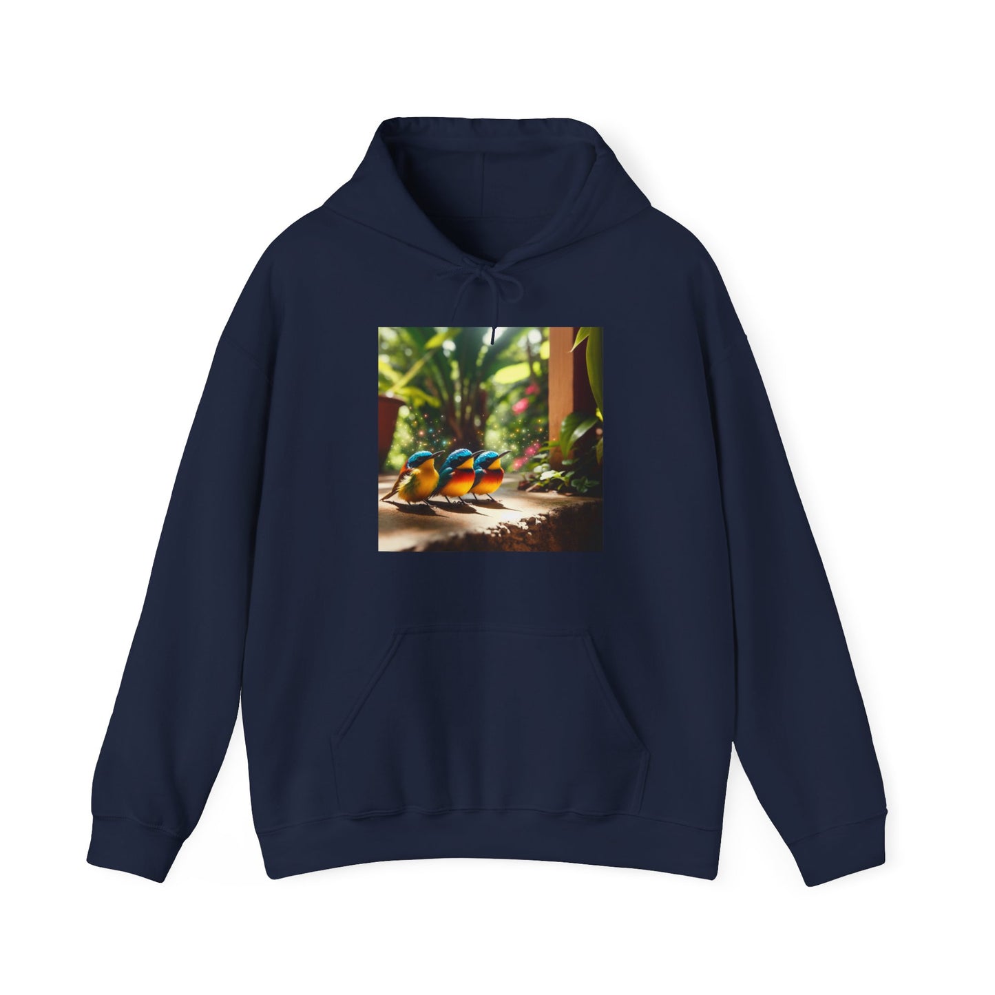 Jamaican Birds Hooded Sweatshirt - Tropical Island Vibes Reggae Pullover Hoodie