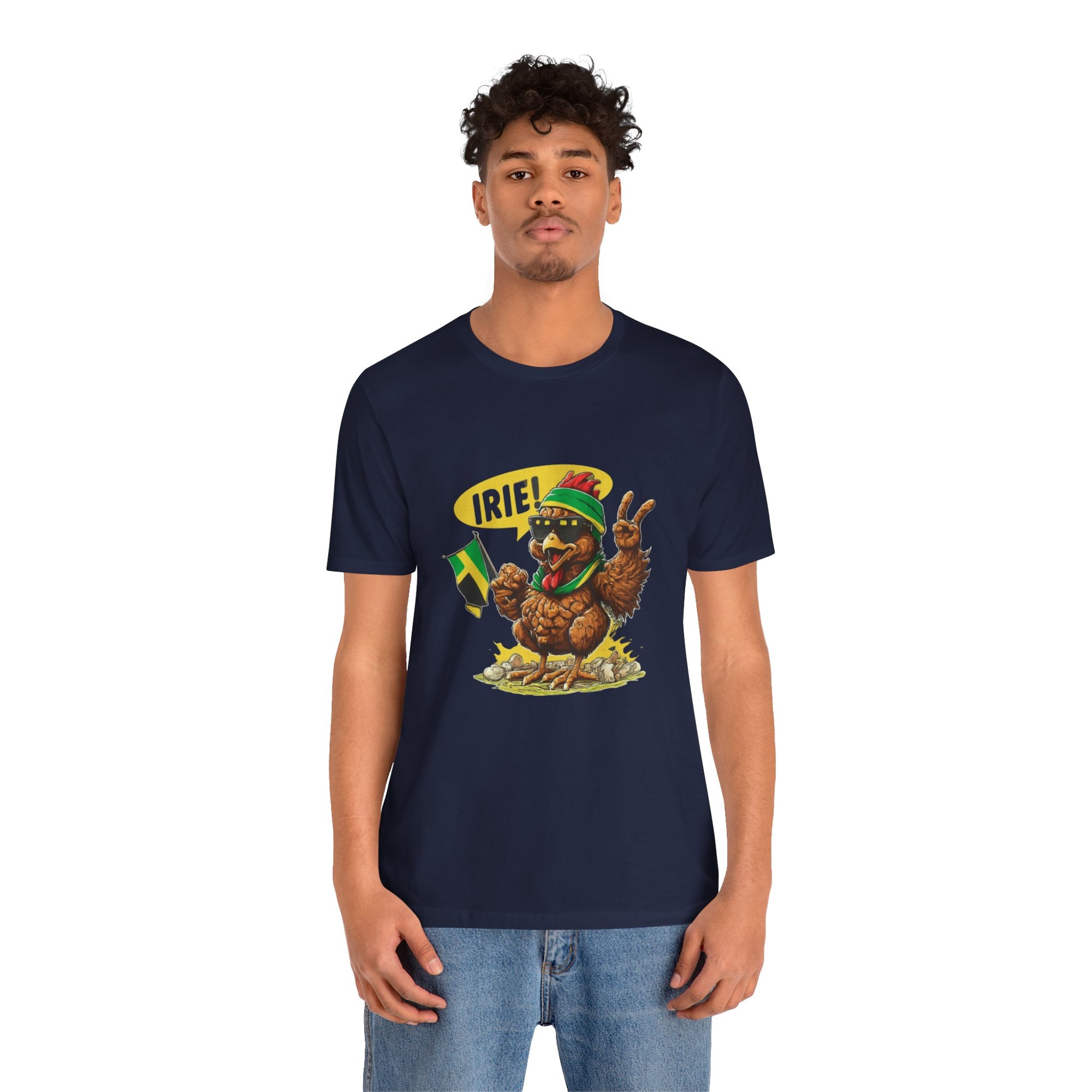 Esta camiseta de manga corta de punto unisex es perfecta tanto para hombres como para mujeres.