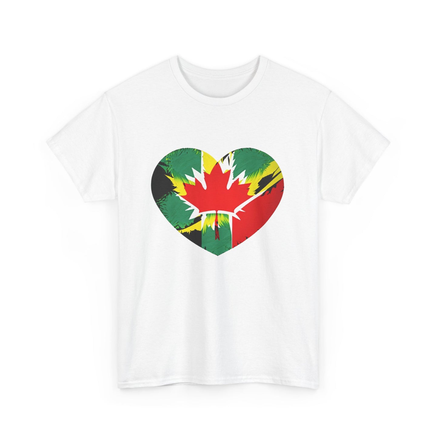 Orgullo jamaicano-canadiense: camiseta unisex de algodón pesado