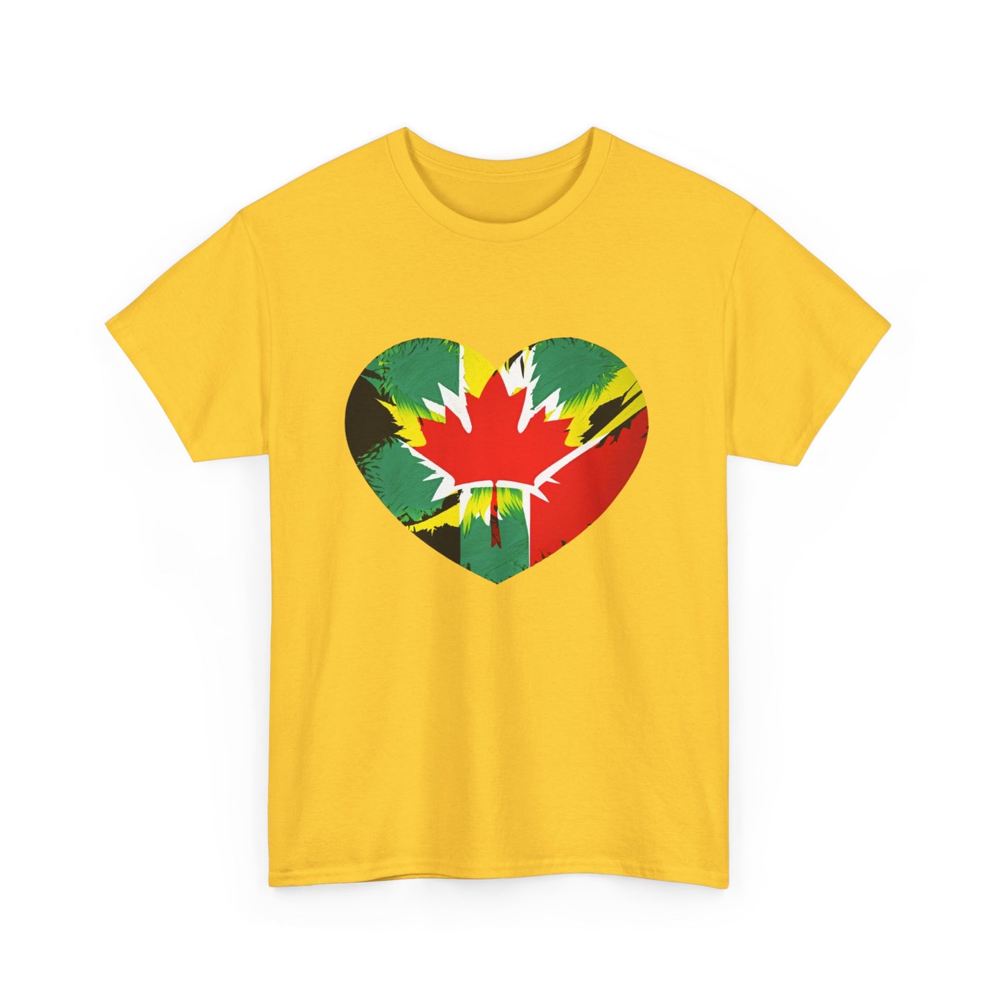 Orgullo jamaicano-canadiense: camiseta unisex de algodón pesado