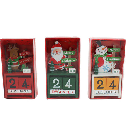 Christmas wooden calendar ornaments