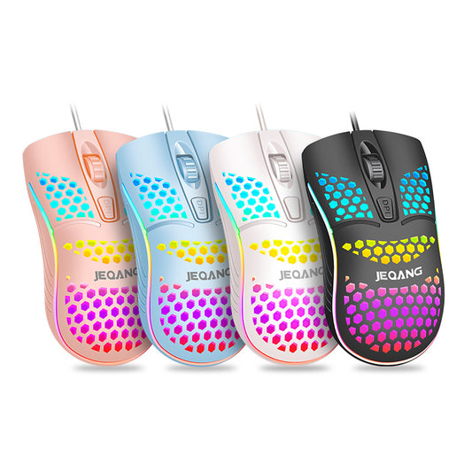 Hole-holed Wired USB Mouse For Home Luminous Mouse