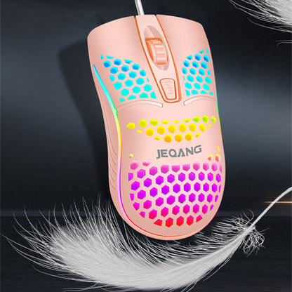 Hole-holed Wired USB Mouse For Home Luminous Mouse