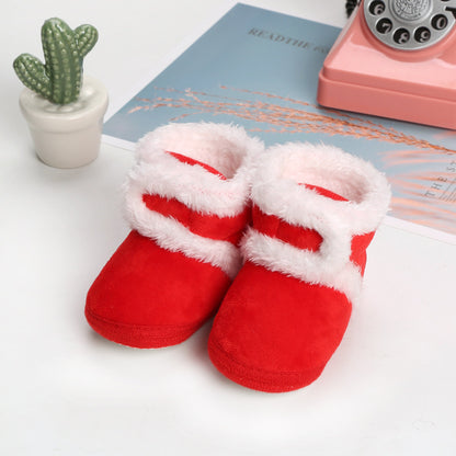 Soft-Soled Toddler Shoes Winter Plus Velvet Cotton Shoes