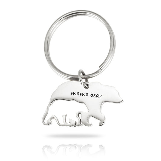 M2k Trends Stainless Steel Mama Bear Keychain Gift