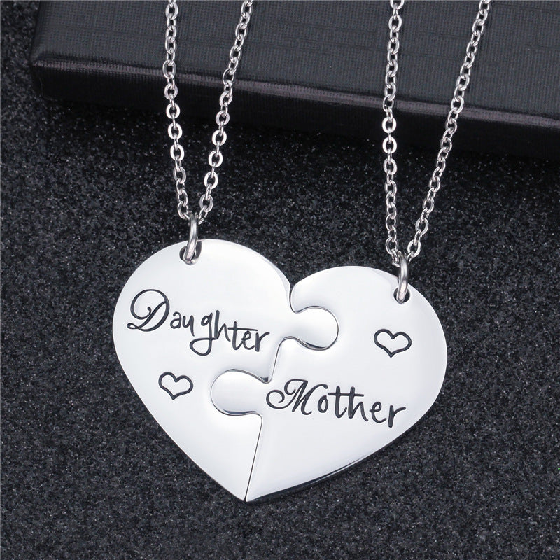 Fashion Mother's Day Gift Mom Daughter Titanium Steel Necklace