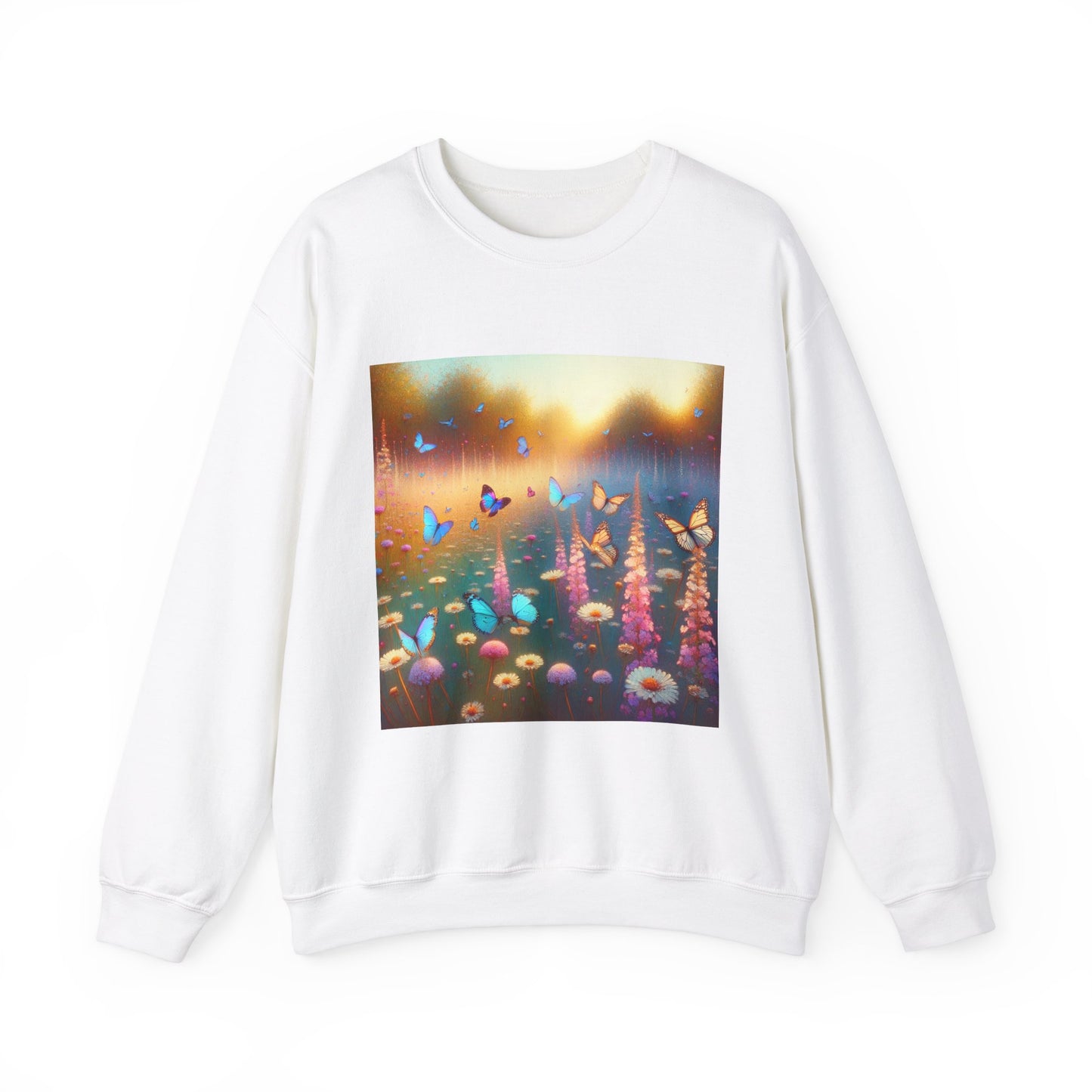 Impressionist Butterfly Sanctuary Crewneck Sweatshirt hoodie