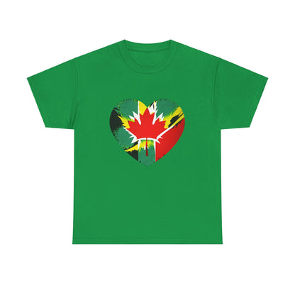 Orgullo jamaicano-canadiense: camiseta unisex de algodón pesado