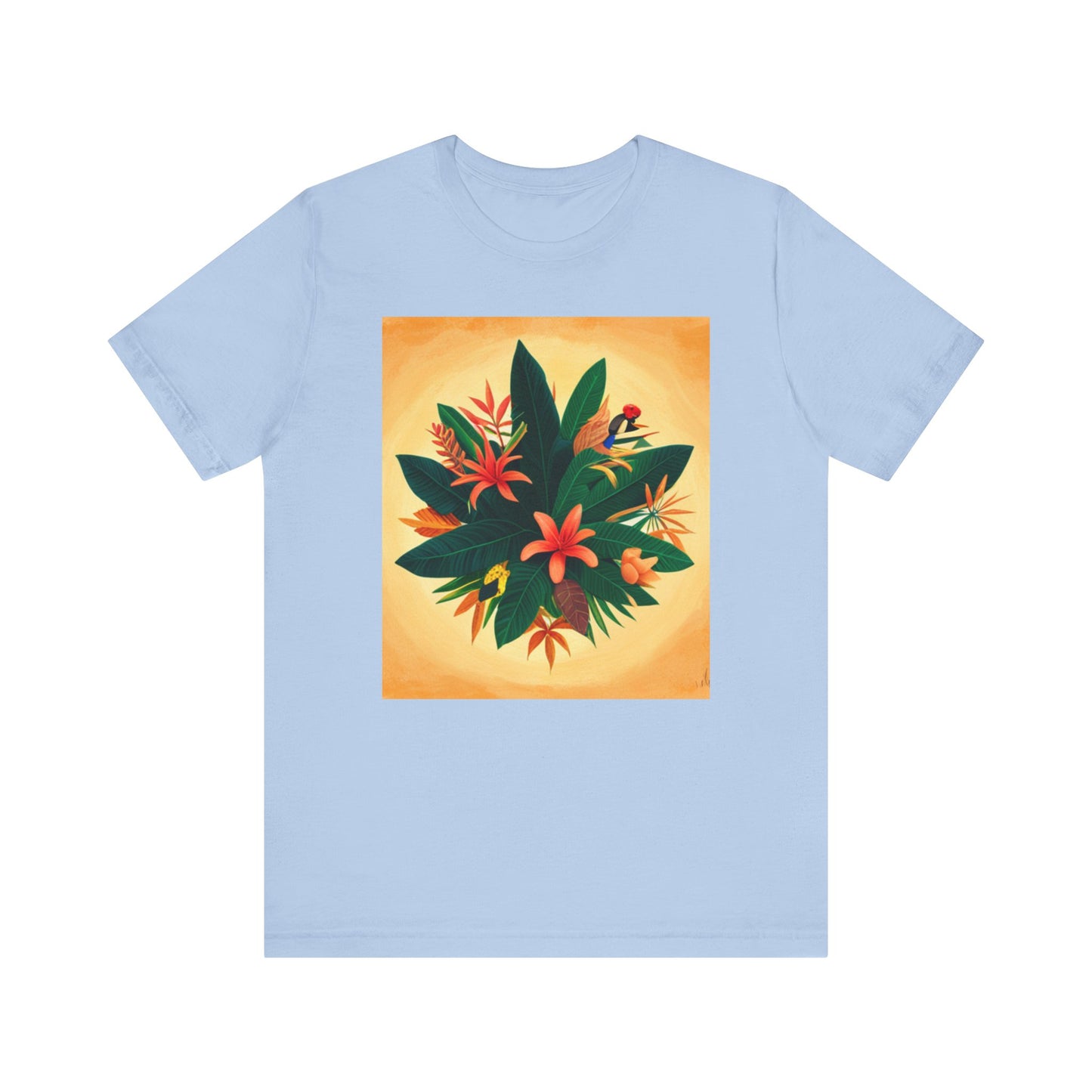 Jamaican flowers Unisex Jersey Short Sleeve Tee