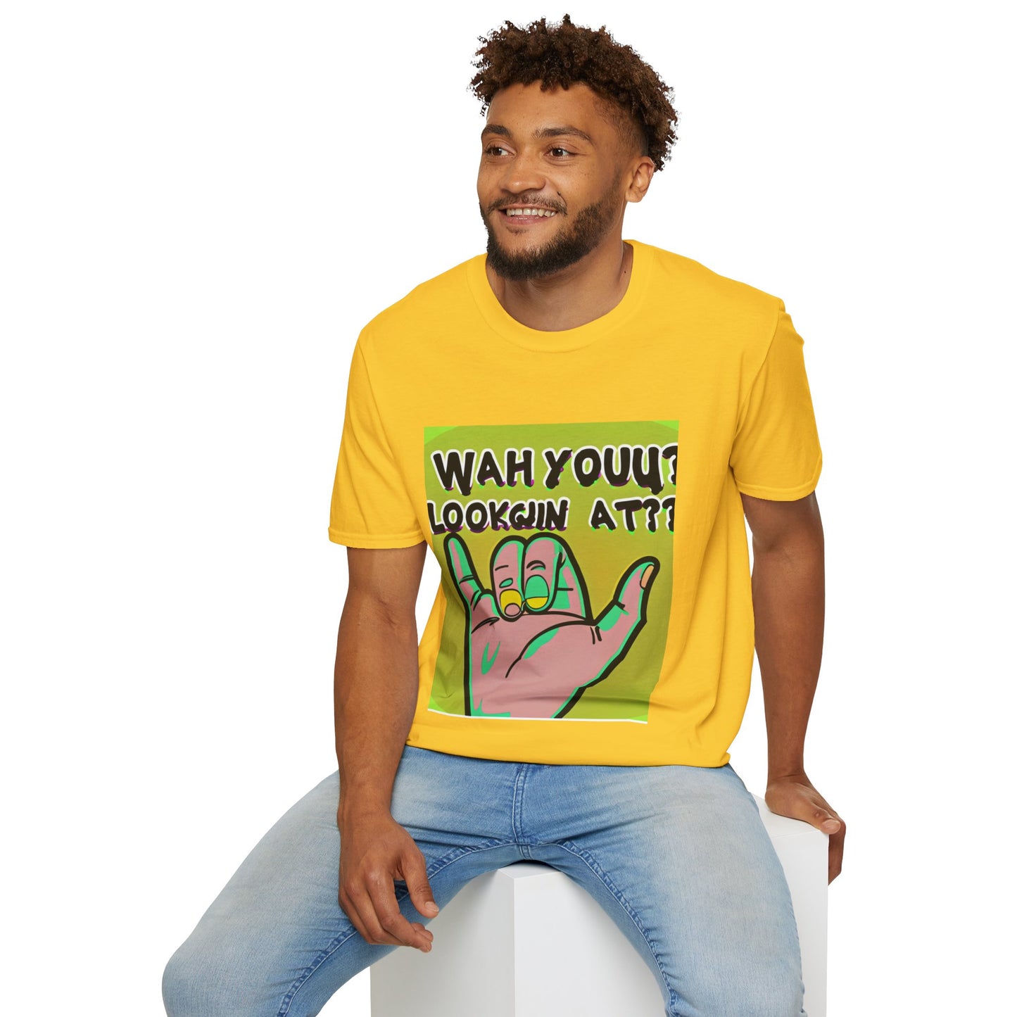 Wah Yuh Lookin At Unisex Softstyle T-Shirt