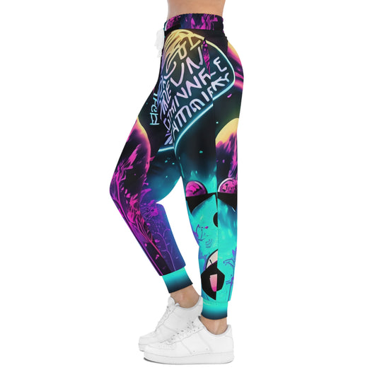 Glow-in-the-Dark  Athletic Joggers (AOP) Glow-in-the-Dark