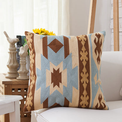 Sofa embroidered pillow cover