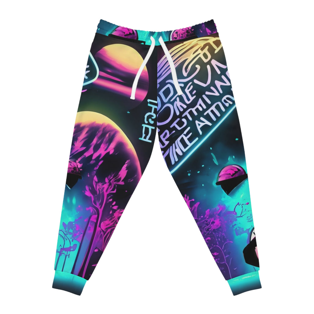 Joggers deportivos que brillan en la oscuridad (AOP) que brillan en la oscuridad 