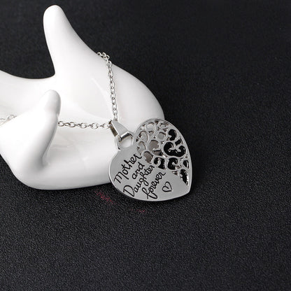 Collares con colgante de corazón y letras, cadena de regalo para el día de la madre, amor para siempre, gargantilla, joyería