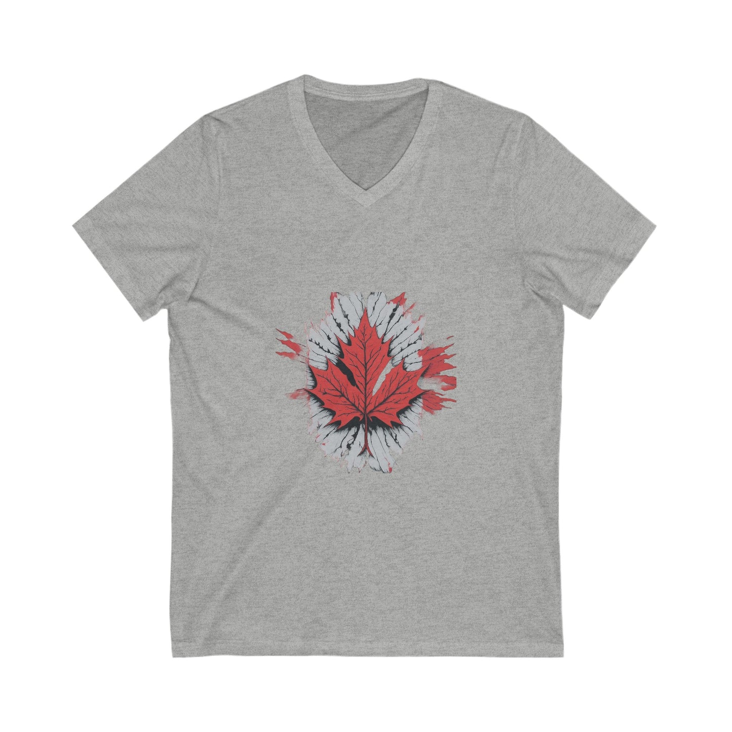 Canadian Comfort: Unisex Jersey Tee Short Sleeve V-Neck Tee